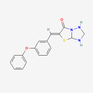 (5Z)-5-[(3-phenoxyphenyl)methylidene]-5H,6H-[1,2,4]triazolo[3,2-b][1,3]thiazol-6-one