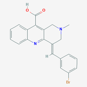 4-[(3-bromophenyl)methylidene]-2-methyl-1H,2H,3H,4H-benzo[b]1,6-naphthyridine-10-carboxylic acid