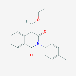 molecular formula C20H19NO3 B12343322 (4Z)-2-(3,4-dimethylphenyl)-4-(ethoxymethylidene)-1,2,3,4-tetrahydroisoquinoline-1,3-dione 