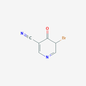 3-bromo-4-oxo-3H-pyridine-5-carbonitrile