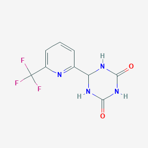 molecular formula C9H7F3N4O2 B12343355 6-[6-(Trifluoromethyl)pyridin-2-yl]-1,3,5-triazinane-2,4-dione 