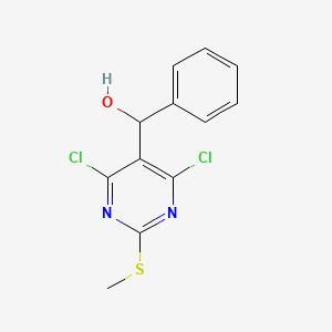 (4,6-Dichloro-2-(methylthio)pyrimidin-5-yl)(phenyl)methanol