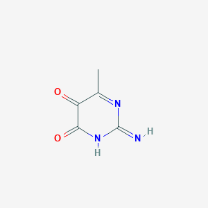 molecular formula C5H5N3O2 B12343389 2-Imino-6-methylpyrimidine-4,5-dione 