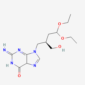 9-[(2R)-4,4-diethoxy-2-(hydroxymethyl)butyl]-2-imino-5H-purin-6-one