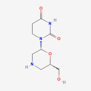 1-[(2R,6S)-6-(hydroxymethyl)morpholin-2-yl]-1,3-diazinane-2,4-dione