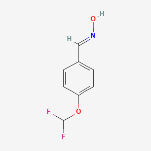 molecular formula C8H7F2NO2 B12343421 N-{[4-(difluoromethoxy)phenyl]methylidene}hydroxylamine 