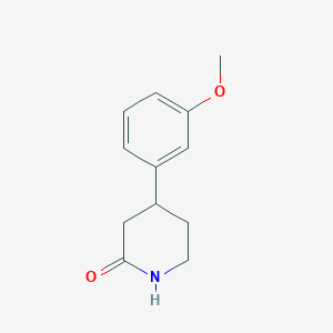 molecular formula C12H15NO2 B12343422 4-(3-Methoxyphenyl)piperidin-2-one 