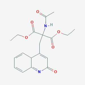 diethyl 2-acetamido-2-[(2-oxo-4aH-quinolin-4-yl)methyl]propanedioate