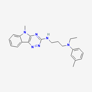 N-{3-[ethyl(3-methylphenyl)amino]propyl}-5-methyl-5H-[1,2,4]triazino[5,6-b]indol-3-amine