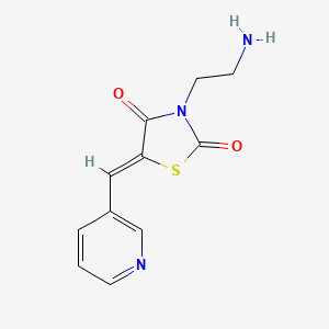 molecular formula C11H11N3O2S B12343450 (5Z)-3-(2-aminoethyl)-5-(pyridin-3-ylmethylidene)-1,3-thiazolidine-2,4-dione 