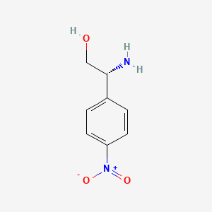 molecular formula C8H10N2O3 B12343452 Benzeneethanol, beta-amino-4-nitro-, (betaR)- CAS No. 1213473-31-4