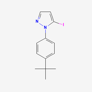 molecular formula C13H15IN2 B12343476 1-(4-(tert-Butyl)phenyl)-5-iodo-1H-pyrazole 