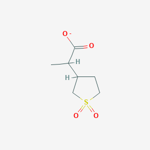 molecular formula C7H11O4S- B12343489 2-(1,1-Dioxothiolan-3-yl)propanoate 