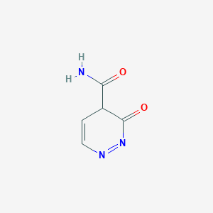 molecular formula C5H5N3O2 B12343516 3-oxo-4H-pyridazine-4-carboxamide 