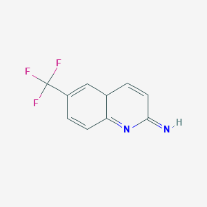 molecular formula C10H7F3N2 B12343524 6-(trifluoromethyl)-4aH-quinolin-2-imine 