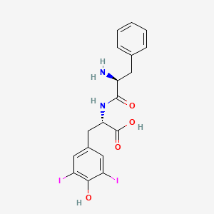 molecular formula C18H18I2N2O4 B12343538 Phenylalanyl-diiodotyrosine CAS No. 80434-83-9