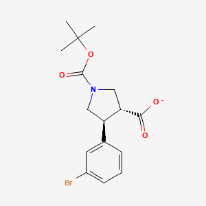 Boc-(+/-)-trans-4-(3-bromo-phenyl)-pyrrolidine-3-carboxylic acid