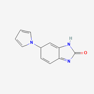 molecular formula C11H9N3O B12343556 6-Pyrrol-1-yl-1,6-dihydrobenzimidazol-2-one 