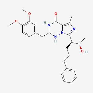 2-[(3,4-dimethoxyphenyl)methyl]-7-[(2S,3S)-2-hydroxy-6-phenylhexan-3-yl]-5-methyl-2,3-dihydro-1H-imidazo[5,1-f][1,2,4]triazin-4-one