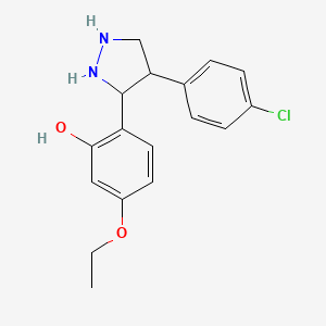 2-[4-(4-Chlorophenyl)pyrazolidin-3-yl]-5-ethoxyphenol