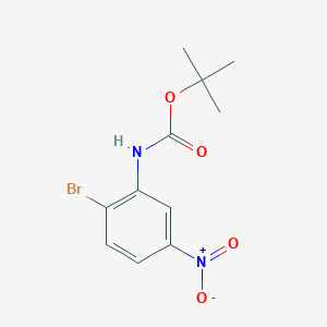 molecular formula C11H13BrN2O4 B12343580 Tert-butyl 2-bromo-5-nitrophenylcarbamate CAS No. 384793-19-5