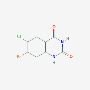 7-bromo-6-chloro-4a,5,6,7,8,8a-hexahydro-1H-quinazoline-2,4-dione