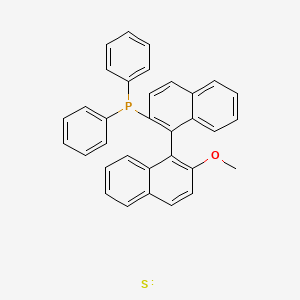 molecular formula C33H25OPS B12343609 Phosphine, [(1S)-2'-methoxy[1,1'-binaphthalen]-2-yl]diphenyl- 