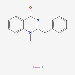 molecular formula C16H15IN2O B12343623 2-Benzyl-1-methylquinazolin-4(1H)-one hydroiodide 