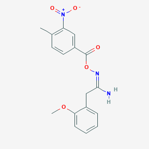 4-Methyl-3-nitrobenzoic acid [[1-amino-2-(2-methoxyphenyl)ethylidene]amino] ester
