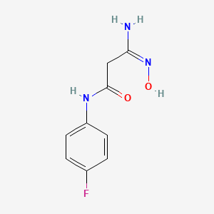 (3E)-3-amino-N-(4-fluorophenyl)-3-hydroxyiminopropanamide