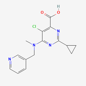 5-Chloro-2-cyclopropyl-6-(methyl(pyridin-3-ylmethyl)amino)pyrimidine-4-carboxylic acid