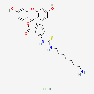 molecular formula C28H30ClN3O5S B12343750 1-(7-Aminoheptyl)-3-(fluorescein-5-yl)thiourea HCl 