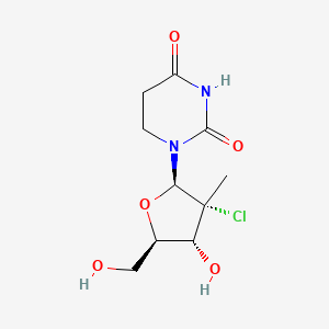 1-[(2R,3R,4R,5R)-3-chloro-4-hydroxy-5-(hydroxymethyl)-3-methyloxolan-2-yl]-1,3-diazinane-2,4-dione