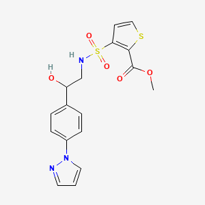 molecular formula C17H17N3O5S2 B12343776 methyl 3-({2-hydroxy-2-[4-(1H-pyrazol-1-yl)phenyl]ethyl}sulfamoyl)thiophene-2-carboxylate 