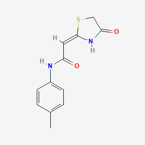 (2E)-N-(4-methylphenyl)-2-(4-oxo-1,3-thiazolidin-2-ylidene)acetamide