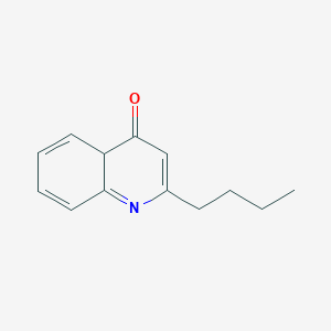 molecular formula C13H15NO B12343803 4(1H)-Quinolinone, 2-butyl- 