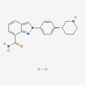 2-[4-[(3R)-piperidin-3-yl]phenyl]indazole-7-carboxamide;hydrochloride