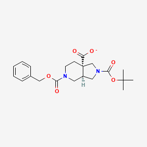 (3aR,7aS)-2-[(2-methylpropan-2-yl)oxycarbonyl]-5-phenylmethoxycarbonyl-1,3,3a,4,6,7-hexahydropyrrolo[3,4-c]pyridine-7a-carboxylate