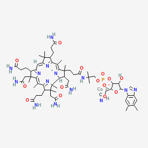molecular formula C64H90CoN14O14P B1234391 2-Methyl-2-aminopropanol-B 12 CAS No. 13408-80-5