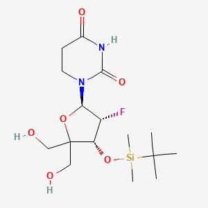 1-[(2R,3R,4R)-4-[tert-butyl(dimethyl)silyl]oxy-3-fluoro-5,5-bis(hydroxymethyl)oxolan-2-yl]-1,3-diazinane-2,4-dione