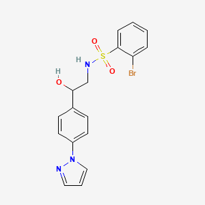 2-bromo-N-{2-hydroxy-2-[4-(1H-pyrazol-1-yl)phenyl]ethyl}benzene-1-sulfonamide