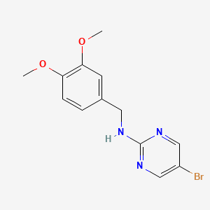 molecular formula C13H14BrN3O2 B12343972 5-Bromo-N-(3,4-dimethoxybenzyl)pyrimidin-2-amine 