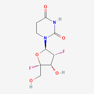 1-[(2R,3R,4S,5S)-3,5-difluoro-4-hydroxy-5-(hydroxymethyl)oxolan-2-yl]-1,3-diazinane-2,4-dione