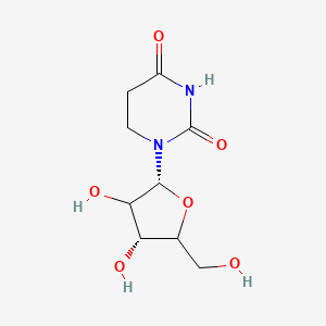 molecular formula C9H14N2O6 B12343986 1-[(2R,4R)-3,4-dihydroxy-5-(hydroxymethyl)oxolan-2-yl]-1,3-diazinane-2,4-dione 