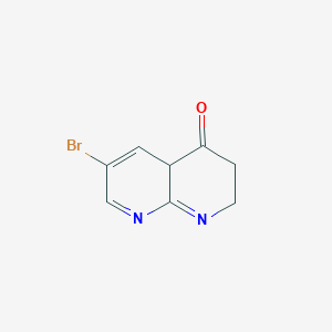 molecular formula C8H7BrN2O B12343998 6-bromo-3,4a-dihydro-2H-1,8-naphthyridin-4-one 