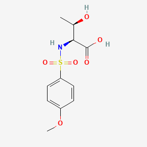 molecular formula C11H15NO6S B12344025 (2S,3R)-3-hydroxy-2-{[(4-methoxyphenyl)sulfonyl]amino}butanoic acid 