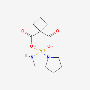 (SP-4-3)-[1,1-Cyclobutanedi(carboxylato-|EO)(2-)][(1R,2R)-2-pyrrolidinemethanamine-|EN1,|EN2]platinum