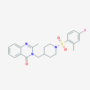 3-{[1-(4-Fluoro-2-methylbenzenesulfonyl)piperidin-4-yl]methyl}-2-methyl-3,4-dihydroquinazolin-4-one