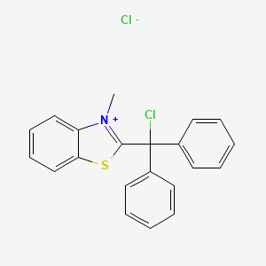 molecular formula C21H17Cl2NS B12344116 2-(Chlorodiphenylmethyl)-3-methylbenzo[d]thiazol-3-ium chloride 