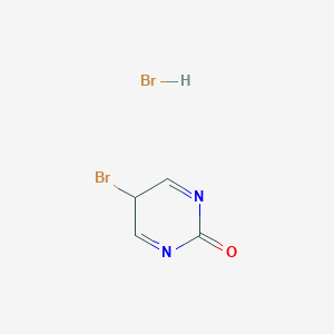 molecular formula C4H4Br2N2O B12344121 5-bromo-5H-pyrimidin-2-one;hydrobromide 